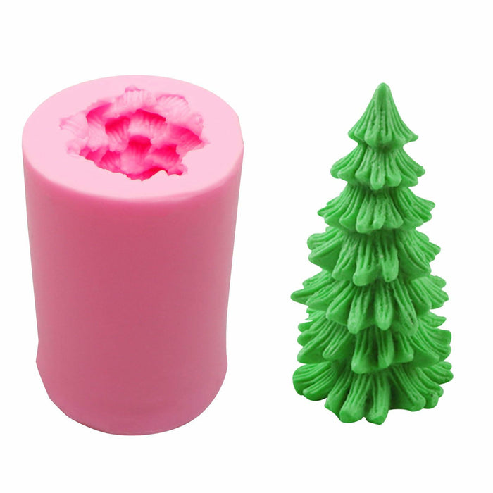 Caregene Christmas Tree Candle Silicone Mold Pine Tree Shape for Candle Making by Deal US