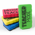 Magnetic Whiteboard Dry Erasers 4-Pack Colorful Classroom Teacher Essentials by Deal US