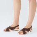 UBFEN Womens Flat Sandals Arch Support Open Toe Adjustable Slingback US 7 by Deal US