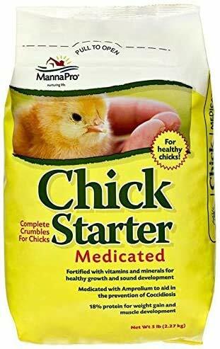 Chick Feed Medicated 5lb Poultry Starter Feed Healthy Growth Nutrition by Deal US