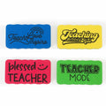 Magnetic Whiteboard Dry Erasers 4-Pack Colorful Classroom Teacher Essentials by Deal US