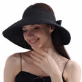 Wide Brim Straw Sun Hat Women Summer Beach Vacation Foldable Coffee Ribbon by Deal US