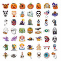 Waxkure 100PCS Halloween Pumpkin Ghost Witch Bat Vinyl Stickers Waterproof by Deal US