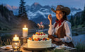Palegg Cowgirl Cake Topper Western Party Supplies Brown Orange Red Acrylic by Deal US