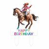 Palegg Cowgirl Cake Topper Western Party Supplies Brown Orange Red Acrylic
