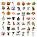 Waxkure 100PCS Halloween Pumpkin Ghost Witch Bat Vinyl Stickers Waterproof by Deal US