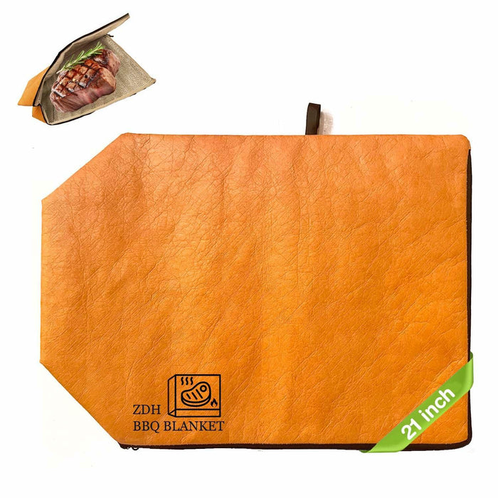 ZDH BBQ Blanket Meat Resting Bag 21in Yellow Reusable Foldable Washable by Deal US