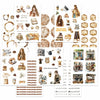 VISUMCIP Vintage Coffee Pre-Cut Journaling Stickers 10 Sheets Coffee Time