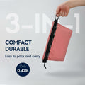 Haimont Travel Zipper Pouch Set 3-Piece Water-Resistant Pink Toiletry Bags by Deal US