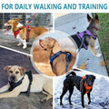 No Pull Dog Harness Adjustable Reflective Front Clip Padded Black Size L by Deal US