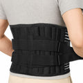 Ebullient Assimilate Back Brace Adjustable Lumbar Support Belt Black Size M by Deal US