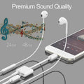 esbeecables Lightning to 3.5mm Audio & Charger Adapter 3-Port Lightweight by Deal US