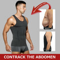 Casey Kevin Men’s Sleeveless Gynecomastia Compression Shirt Body Shaper Grey XXL by Deal US