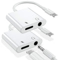 esbeecables Lightning to 3.5mm Audio & Charger Adapter 3-Port Lightweight by Deal US