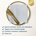PAW Decor Collection Airlaid Paper Napkins 16x16 Silver 50 Pieces by Deal US