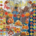 Yavxzvbw Thankful for You Banner Fall Leaves Garland Orange Thanksgiving by Deal US