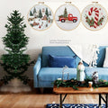 OVLADA Christmas Embroidery Kit DIY Adults&Kids Starter Stamped Pattern White A by Deal US