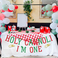 Sursurprise Holy Cannoli 1st Birthday Banner Italian Food Theme 1 Year Old by Deal US