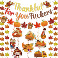 Yavxzvbw Thankful for You Banner Fall Leaves Garland Orange Thanksgiving by Deal US