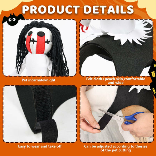 stepsin Dog Halloween Ghost Riding Saddle Costume Female Ghost Size S-M by Deal US