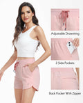 Haimont Women's Cotton High Waist Sweat Shorts 4" Pink 3 Pockets Size XS by Deal US