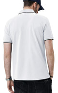 Aiyino Men's Muscle V Neck Polo Shirt Slim Fit Cotton Golf Tee White Size M by Deal US
