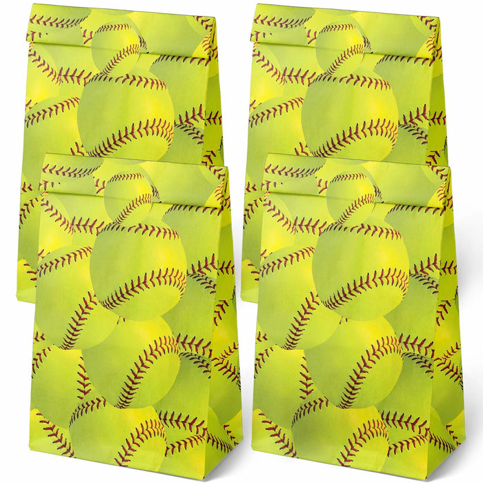 Outego 24 Softball Party Favor Bags with Stickers Kids Birthday Supplies by Deal US