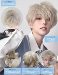 MGRANDE Men's Short Wig Set 6pcs Gentle Black DY63B Inner Color Line by Deal US