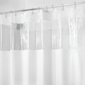 InterDesign Fabric Shower Curtain White Clear 72x72 Inches by Deal US
