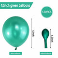 QIKOOLAA Pearl Green 12in Latex Balloons 120 Pack Green Christmas Party by Deal US