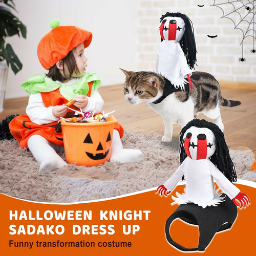 stepsin Dog Halloween Ghost Riding Saddle Costume Female Ghost Size S-M by Deal US