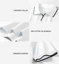 Aiyino Men's Muscle V Neck Polo Shirt Slim Fit Cotton Golf Tee White Size M by Deal US