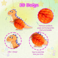Qquetiee 6 Pcs Dinosaur Birthday Decorations Honeycomb Balls Hanging Swirls by Deal US