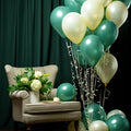 QIKOOLAA Pearl Green 12in Latex Balloons 120 Pack Green Christmas Party by Deal US