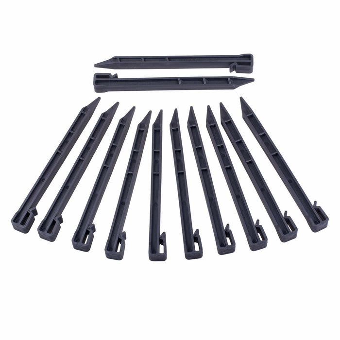 YANEYRIE Landscape Anchoring Spikes 10in Spiral Nylon Black 10PCS by Deal US