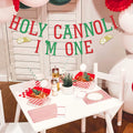 Sursurprise Holy Cannoli 1st Birthday Banner Italian Food Theme 1 Year Old by Deal US