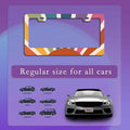 TUBAMQ Groovy Sun Aluminum License Plate Frame Rustproof US Canada Std by Deal US