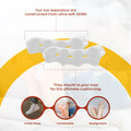 Kubbar Orthopedic Toe Spacers Bunion Corrector Hammer Toe Straightener 2 Pairs by Deal US