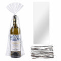 Kolewo4ever Wine Bottle Gift Bags Green Organza 8x16in 100pcs + 200 Twist Ties by Deal US