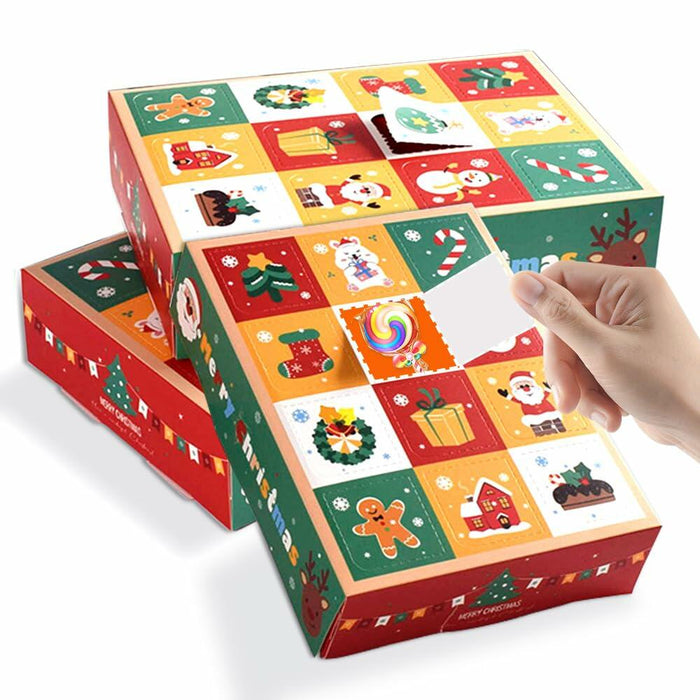 IPEWOEF 5PCS Christmas Gift Boxes 12-Grid Advent Surprise DIY Holiday Box by Deal US