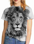 Wuiliy 3D Pattern T Shirt for Men Casual Printed Short Sleeve Animal Graphic Tee by Deal US