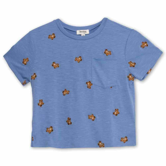 Speechless Girl's Graphic T-Shirt Periwinkle Bear Size XL by Deal US