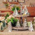 MoDooris 24Pcs White Wooden Christmas Tree Tabletop Decor Rustic Xmas by Deal US