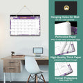 Lbylyhxc 2025 18-Month Desk Calendar Flowers 17x12 inches by Deal US
