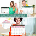 Lbylyhxc 2025 18-Month Desk Calendar Flowers 17x12 inches by Deal US
