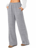 NIMIN Women's Wide Leg Sweatpants High Waist Cotton Light Grey Size S by Deal US