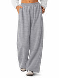 NIMIN Women's Wide Leg Sweatpants High Waist Cotton Light Grey Size S by Deal US