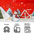 aiwkjdns 3 Piece Christmas Kitchen Window Curtains Set Red Rayon 27.5x36 in by Deal US