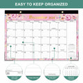 Lbylyhxc 2025 18-Month Desk Calendar Flowers 17x12 inches by Deal US