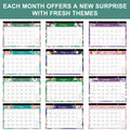 Lbylyhxc 2025 18-Month Desk Calendar Flowers 17x12 inches by Deal US
